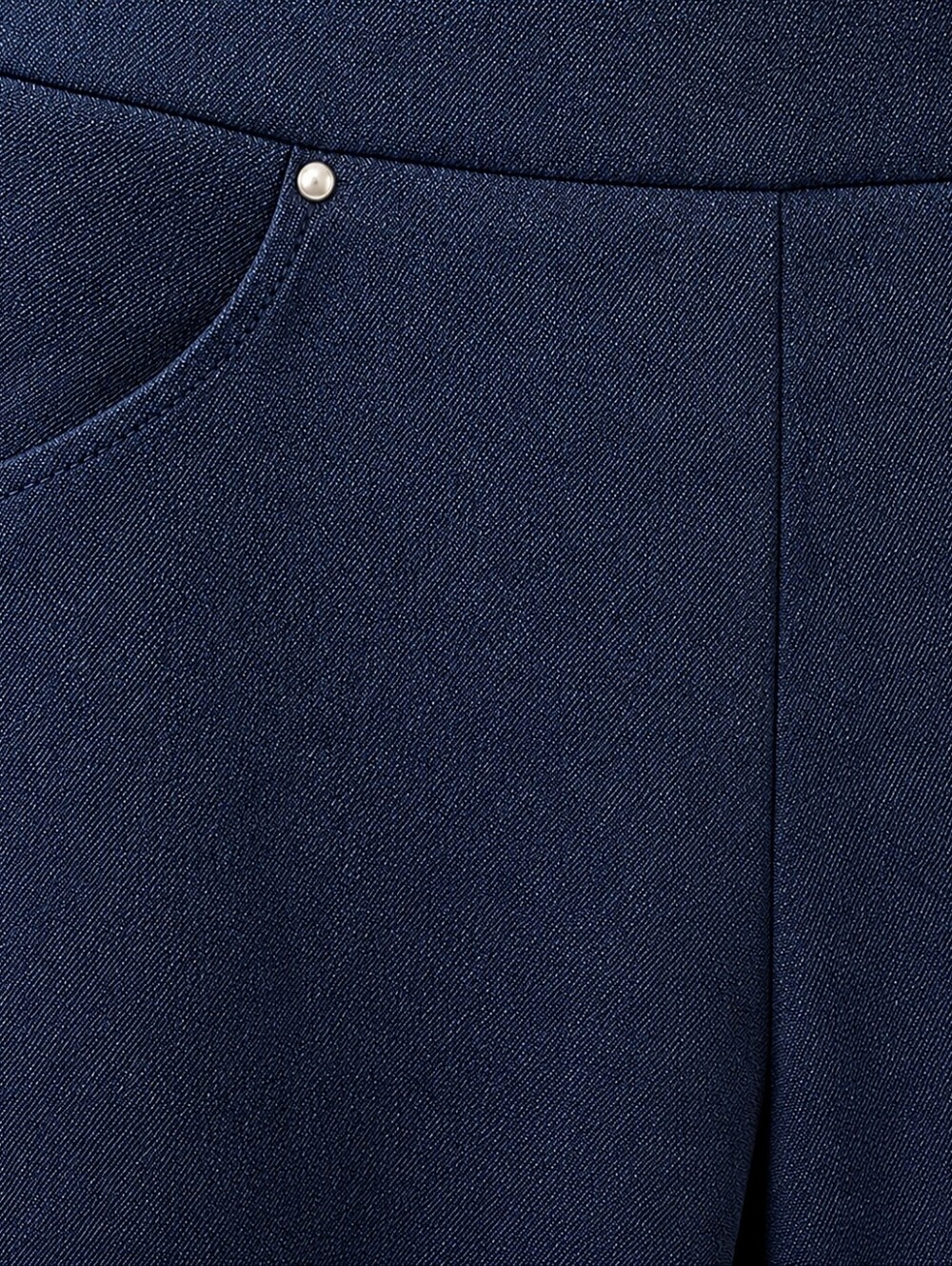 Hilary Radley Denim Look Stretch Pull-On Ankle Pants | Size M | Cotton Blend | - Picture 3 of 9